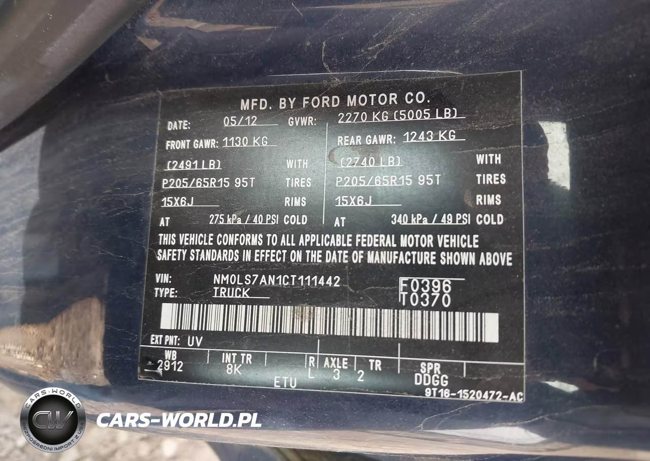 2012 Ford Transit Connect Xl VIN:NM0LS7AN1CT111442 - 9