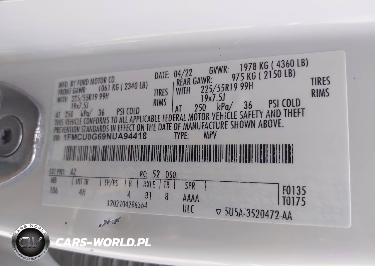 2022 Ford Escape Se VIN:1FMCU0G69NUA94418 - 9