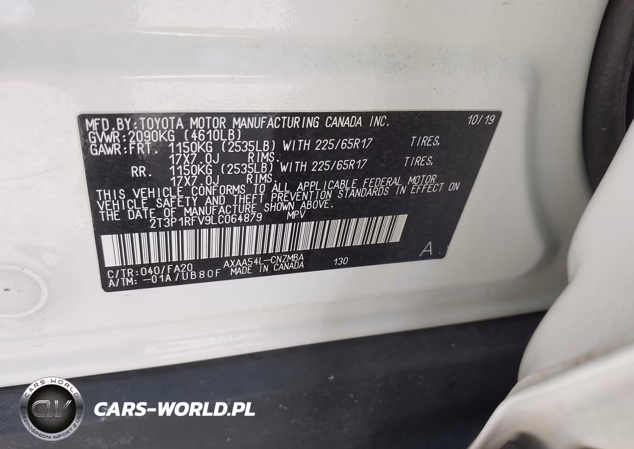 2020 Toyota Rav4 Xle VIN:2T3P1RFV9LC064879 - 9