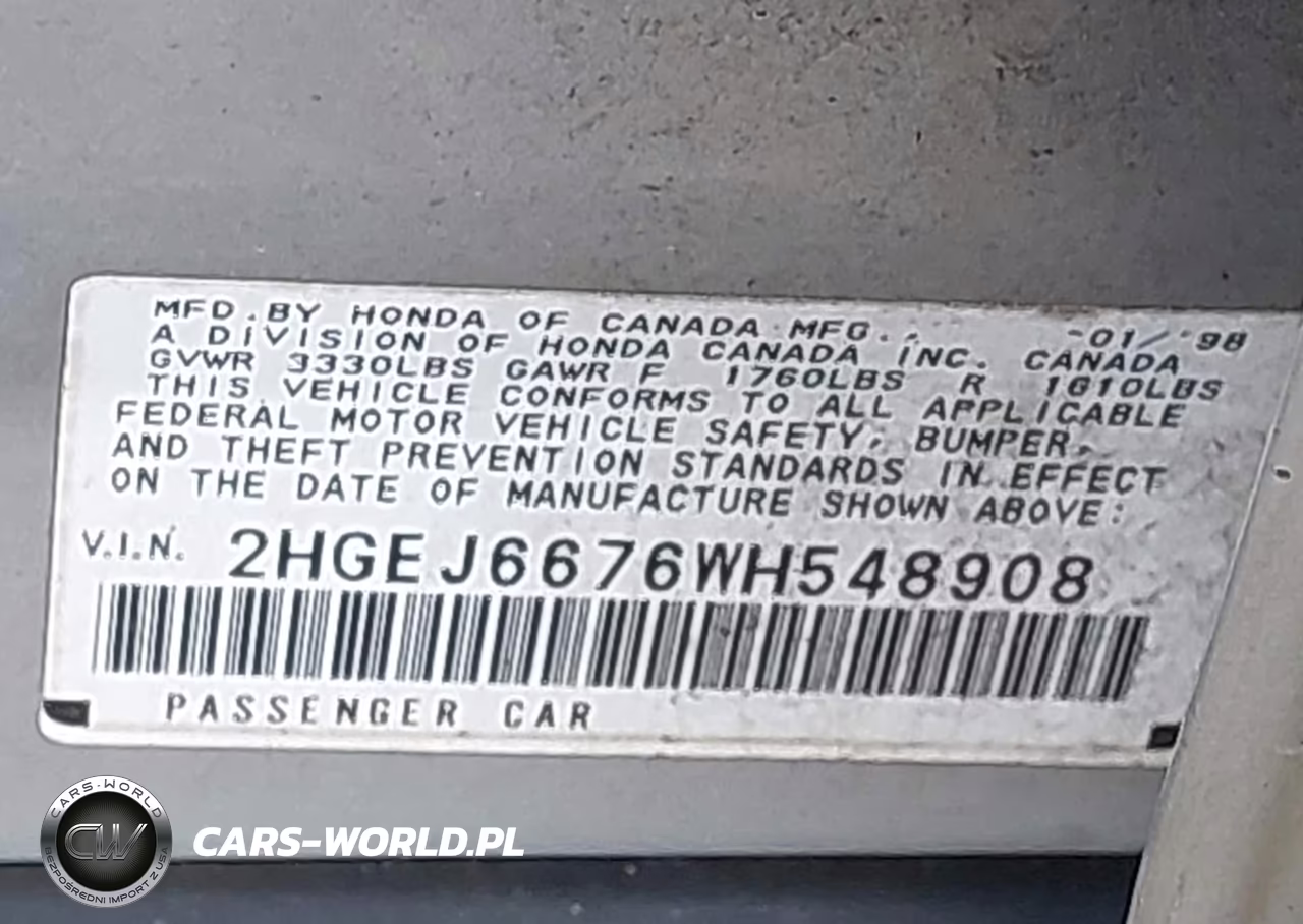 1998 Honda Civic Lx VIN:2HGEJ6676WH548908 - 9