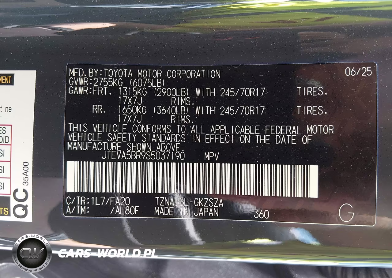 2025 Toyota 4Runner Sr5 VIN:JTEVA5BR9S5037190 - 9