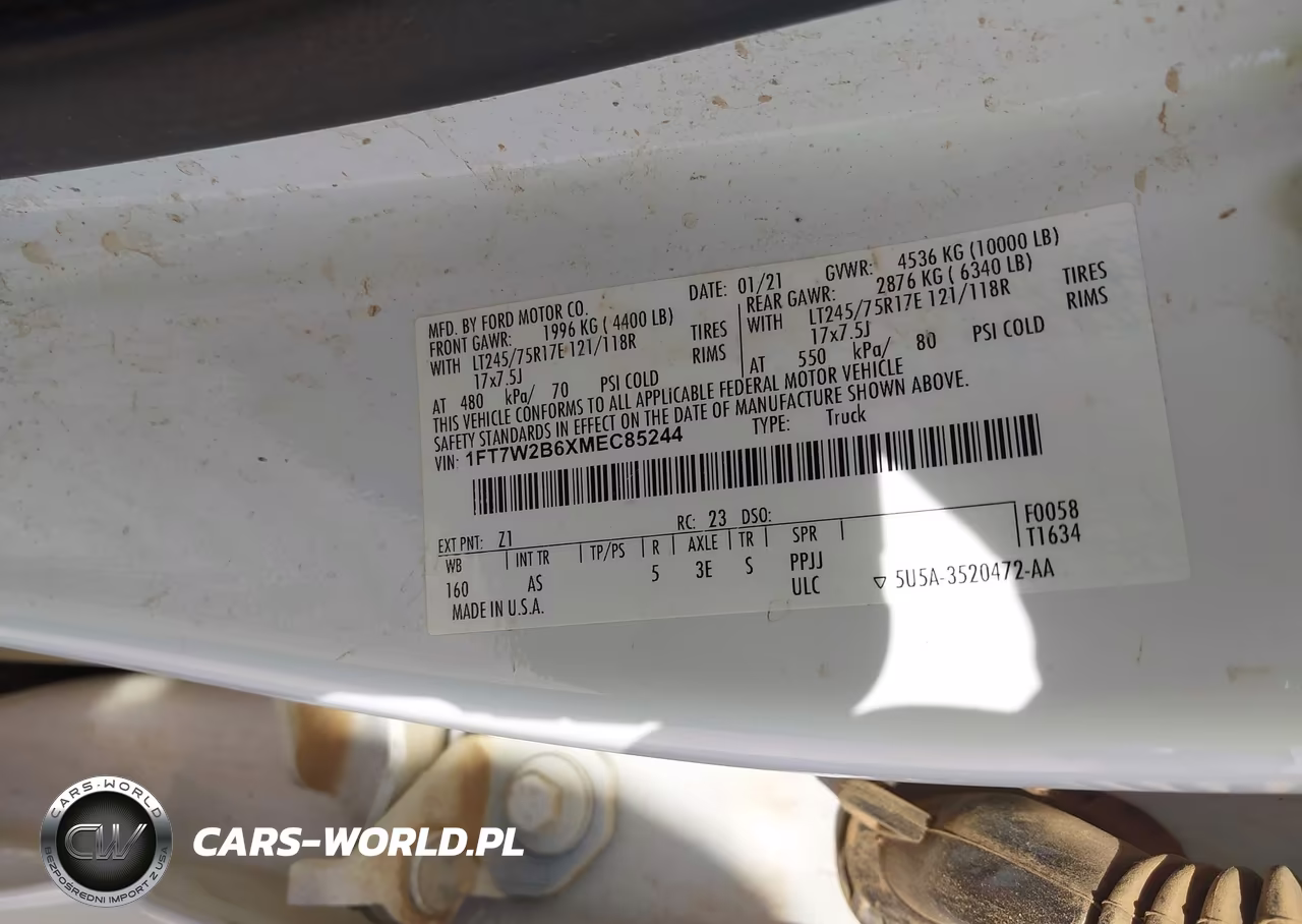 2021 Ford F-250 Xl VIN:1FT7W2B6XMEC85244 - 9
