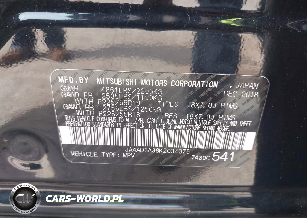 2019 Mitsubishi Outlander Se VIN:JA4AD3A38KZ034375 - 9