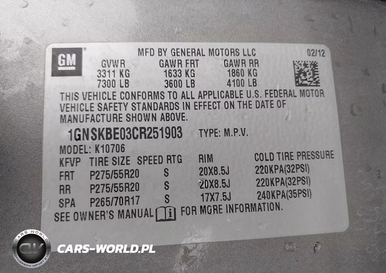 2012 Chevrolet Tahoe Lt VIN:1GNSKBE03CR251903 - 9