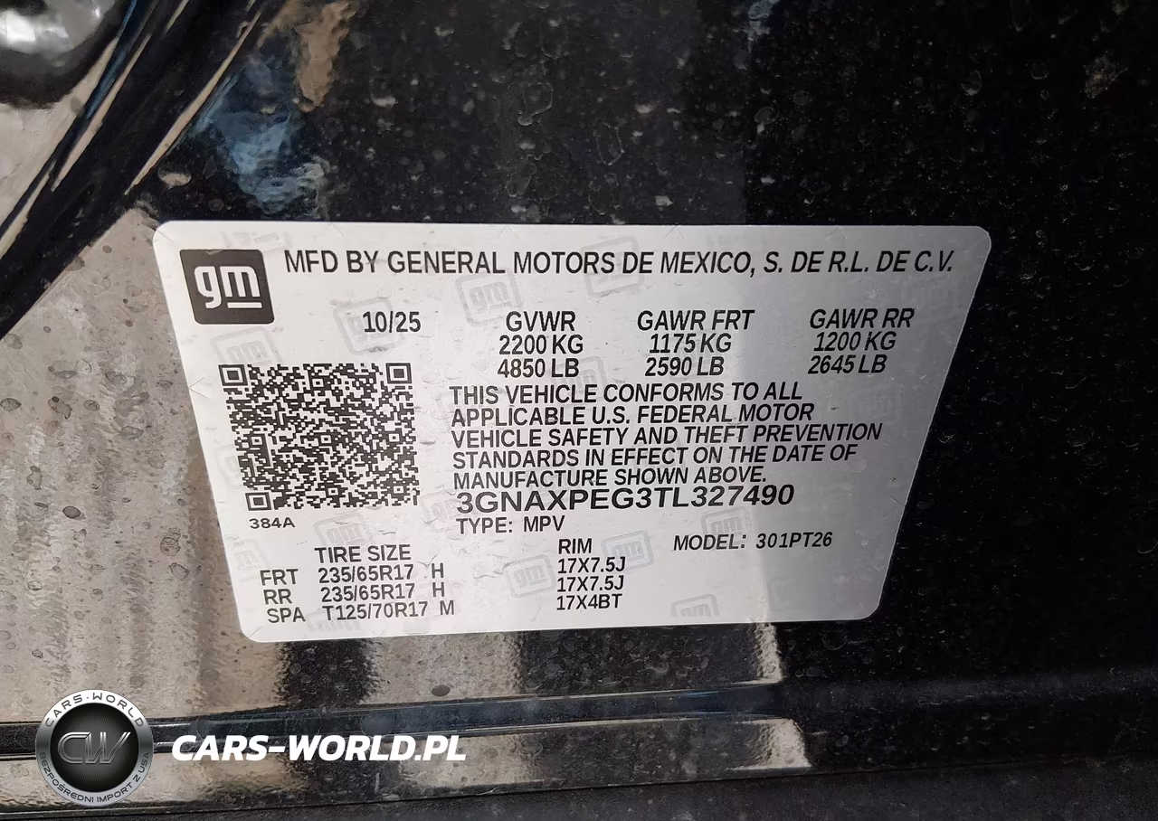 2026 Chevrolet Equinox Awd Lt VIN:3GNAXPEG3TL327490 - 9