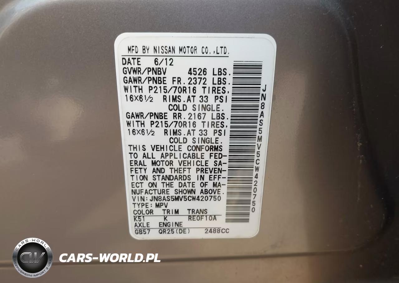 2012 Nissan Rogue S VIN:JN8AS5MV5CW420750 - 9