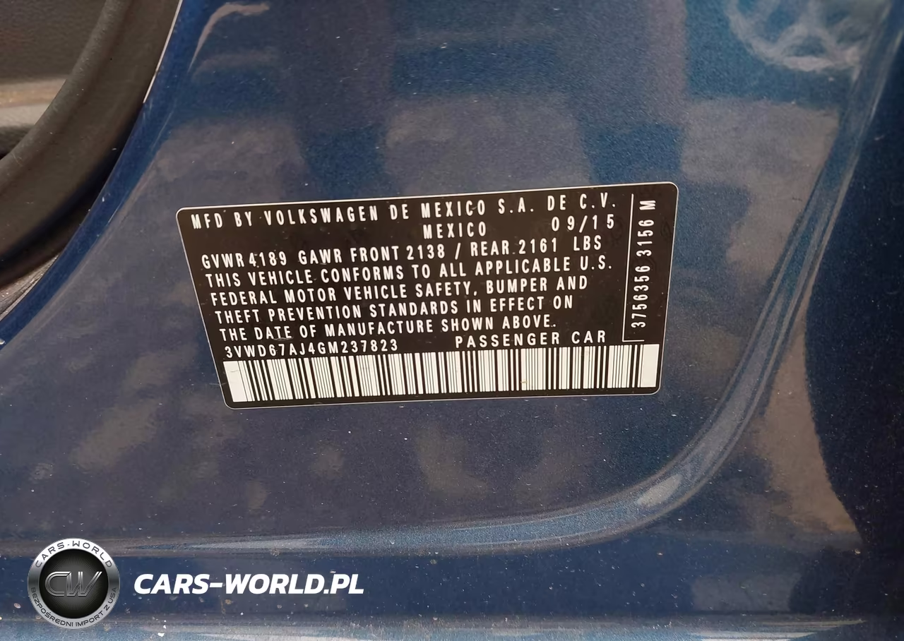 2016 Volkswagen Jetta 1.4T Se VIN:3VWD67AJ4GM237823 - 9