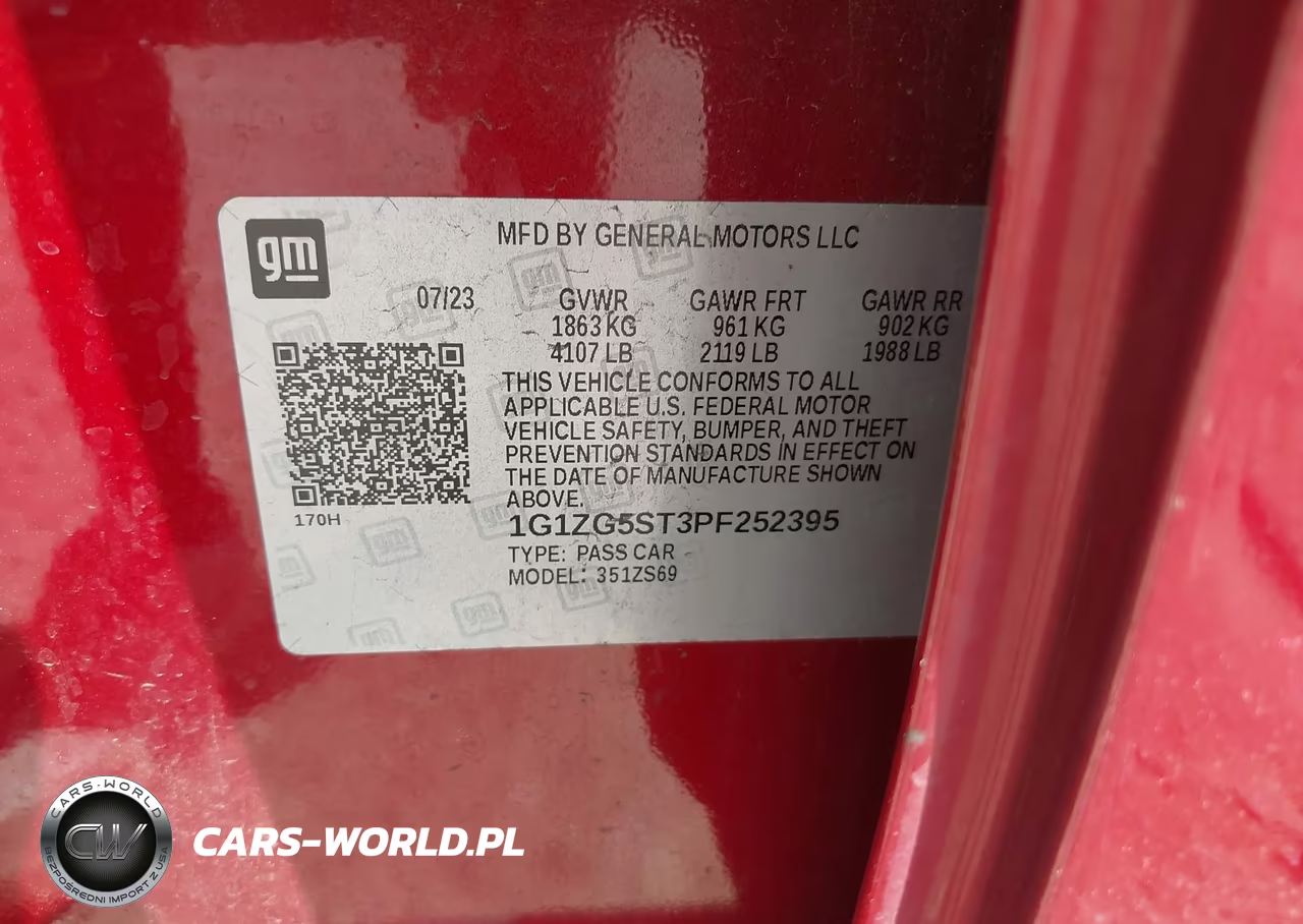 2023 Chevrolet Malibu Fwd Rs VIN:1G1ZG5ST3PF252395 - 9