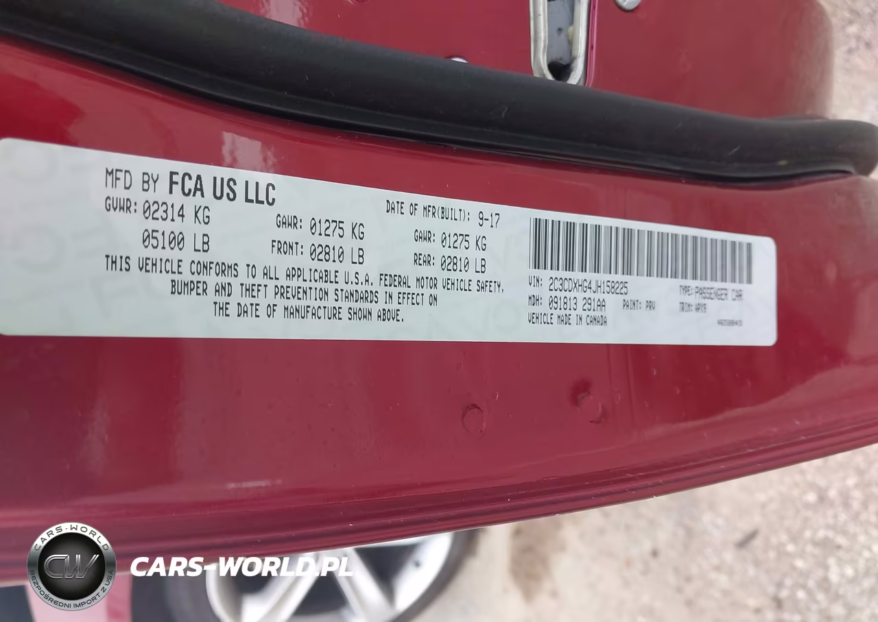 2018 Dodge Charger Sxt Plus Rwd VIN:2C3CDXHG4JH158225 - 9