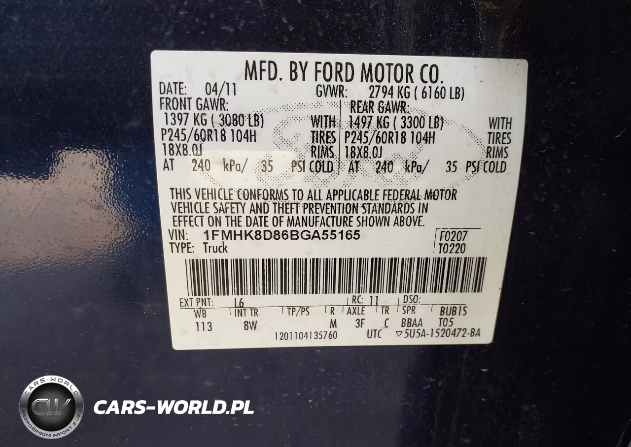 2011 Ford Explorer Xlt VIN:1FMHK8D86BGA55165 - 9