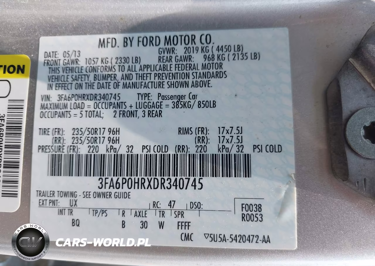 2013 Ford Fusion Se VIN:3FA6P0HRXDR340745 - 9