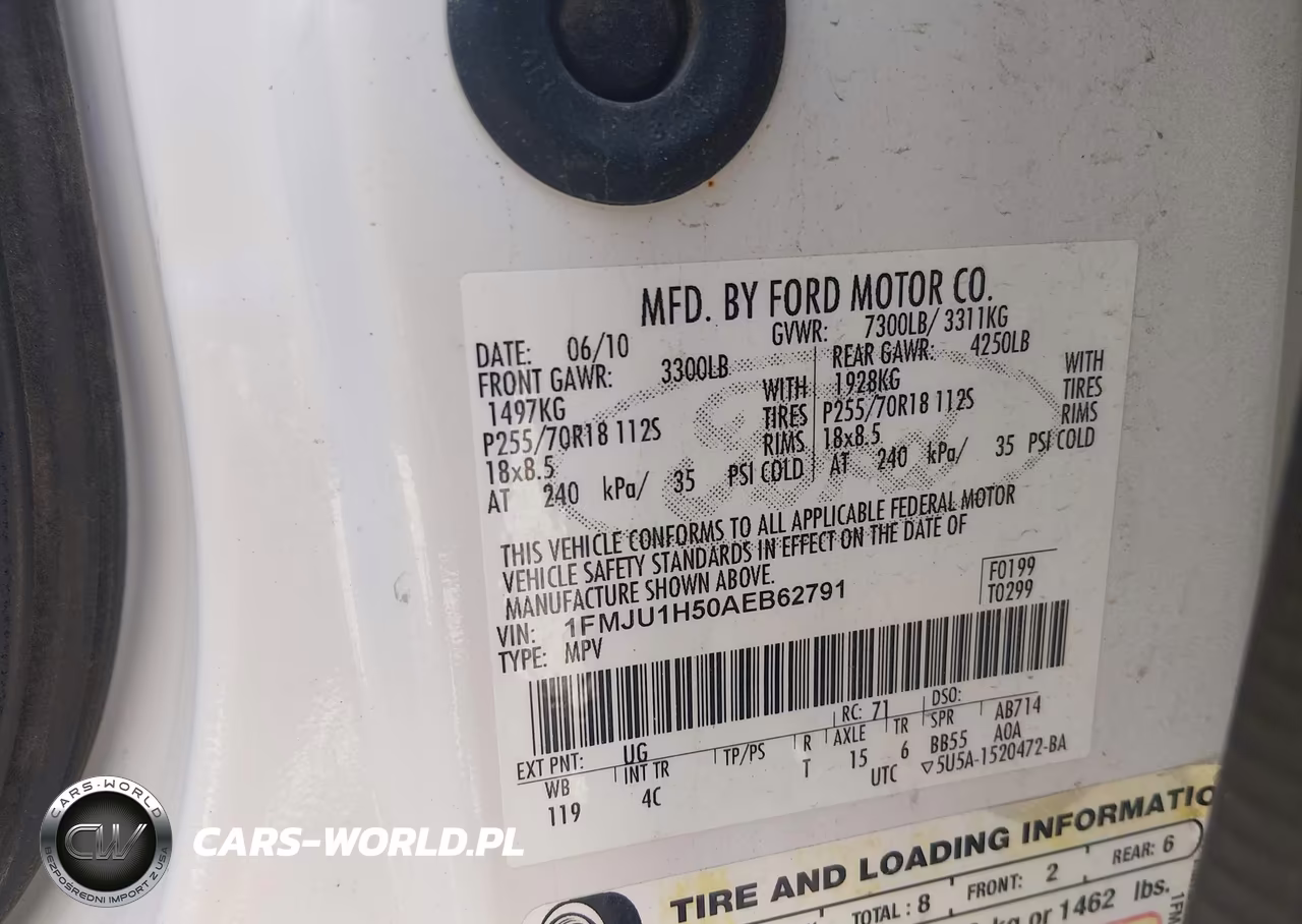 2010 Ford Expedition Eddie Bauer-King Ranch VIN:1FMJU1H50AEB62791 - 9