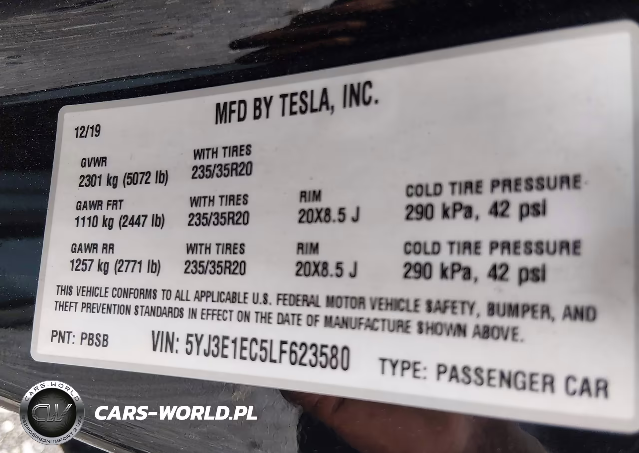 2020 Tesla Model 3 Performance Dual Motor All-Wheel Drive VIN:5YJ3E1EC5LF623580 - 9