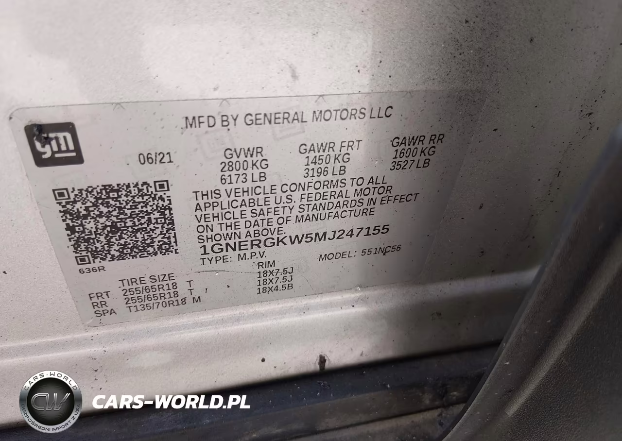 2021 Chevrolet Traverse Fwd Lt Cloth VIN:1GNERGKW5MJ247155 - 9