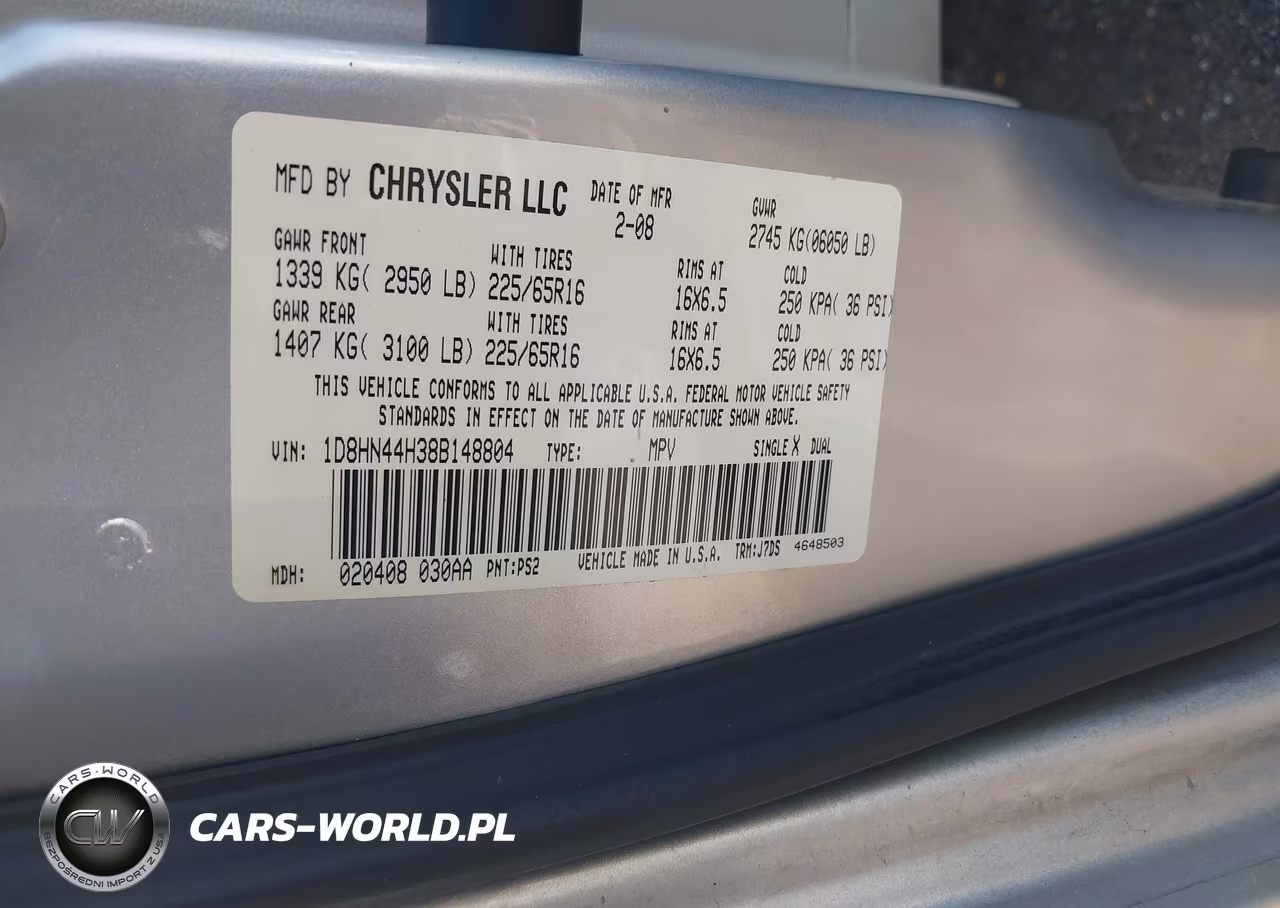 2008 Dodge Grand Caravan Se VIN:1D8HN44H38B148804 - 9