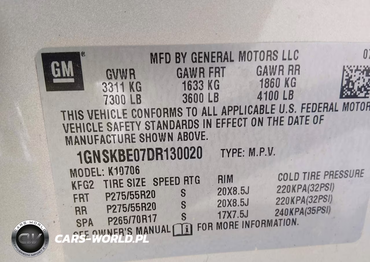 2013 Chevrolet Tahoe Lt VIN:1GNSKBE07DR130020 - 9