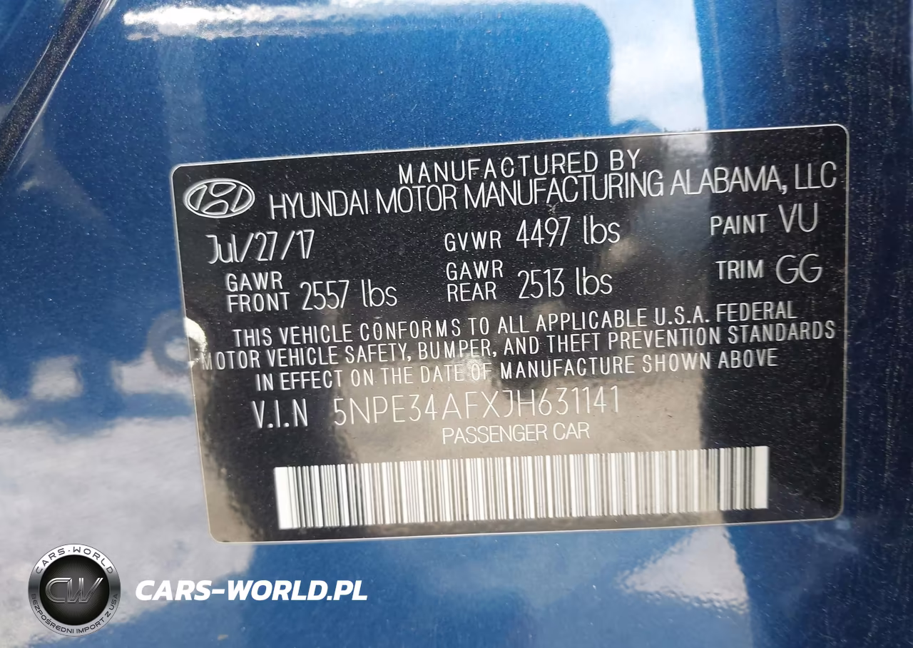 2018 Hyundai Sonata Sel VIN:5NPE34AFXJH631141 - 9