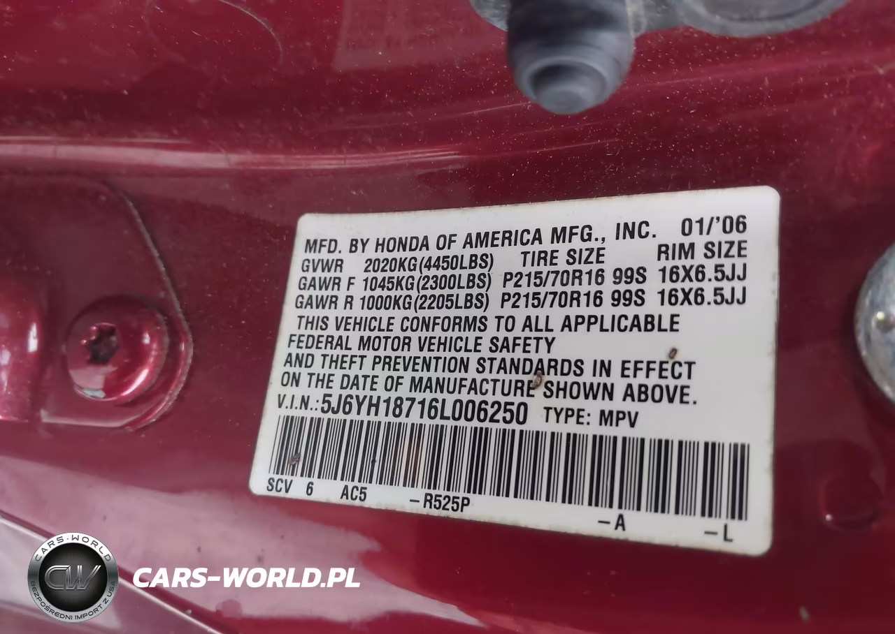 2006 Honda Element Ex-P VIN:5J6YH18716L006250 - 9
