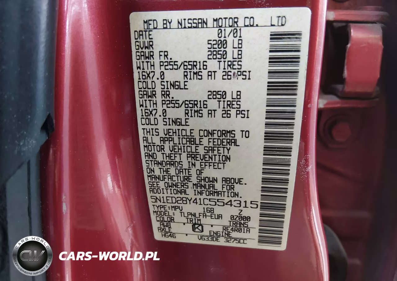 2001 Nissan Xterra Se VIN:5N1ED28Y41C554315 - 9