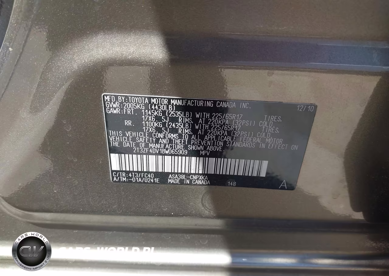 2011 Toyota Rav4 VIN:2T3ZF4DV1BW065909 - 9