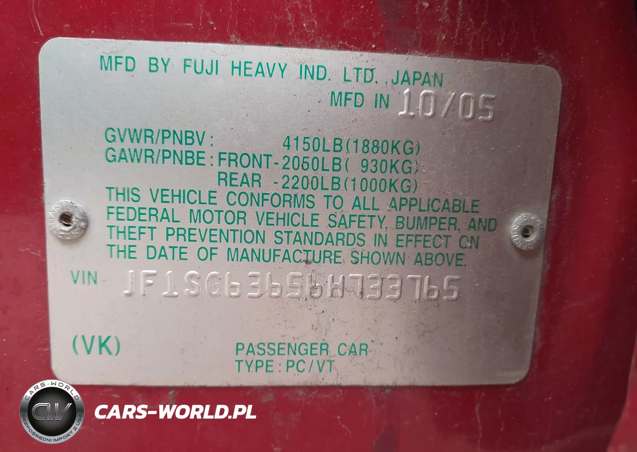 2006 Subaru Forester 2.5X VIN:JF1SG63656H733765 - 9