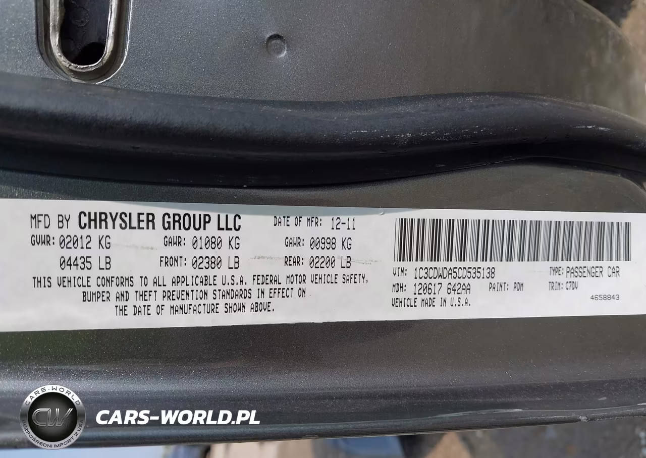 2012 Dodge Caliber Sxt VIN:1C3CDWDA5CD535138 - 9