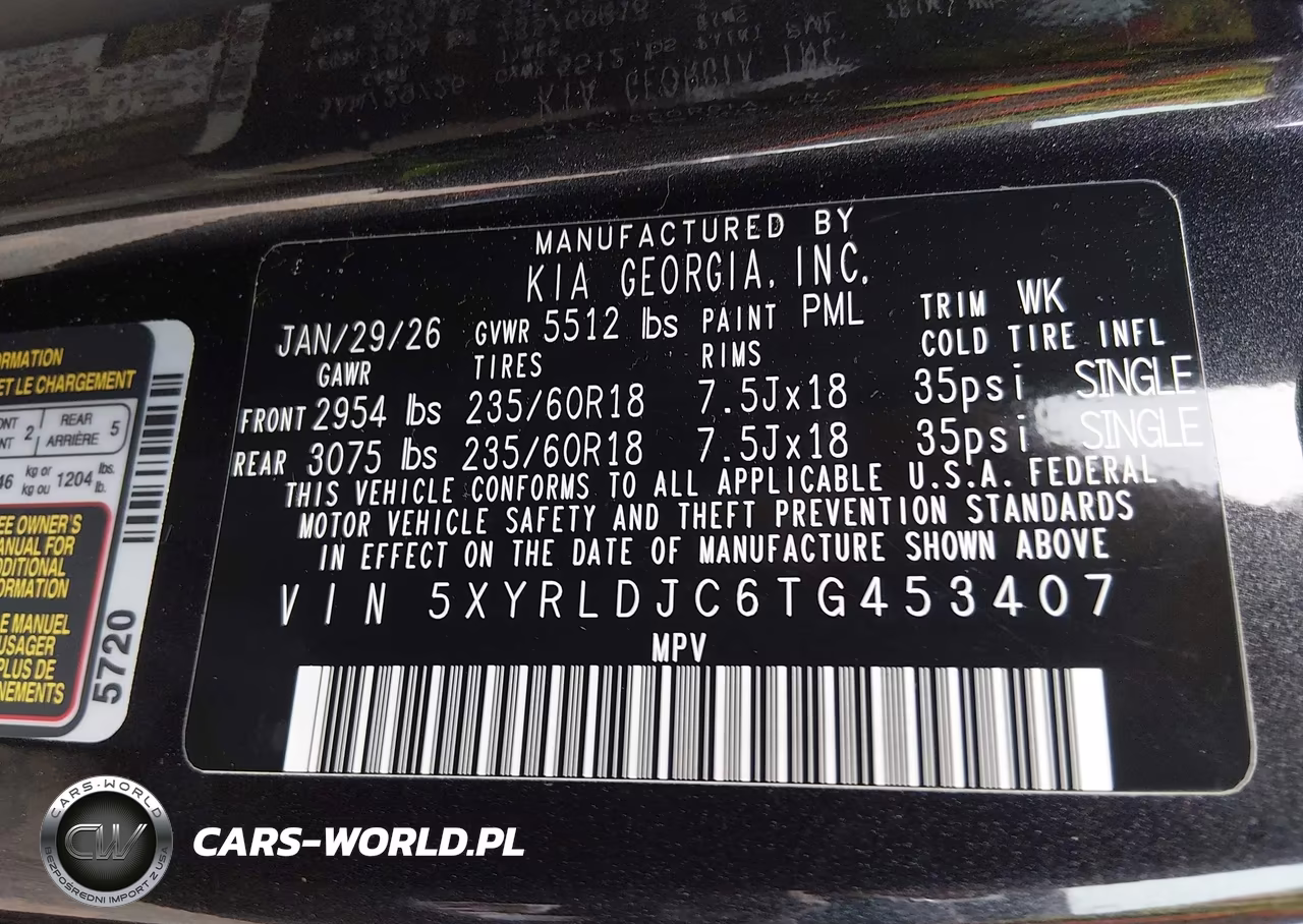 2026 Kia Sorento S VIN:5XYRLDJC6TG453407 - 9