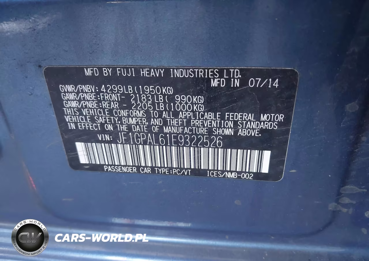 2014 Subaru Impreza 2.0I Sport Premium VIN:JF1GPAL61E9322526 - 9