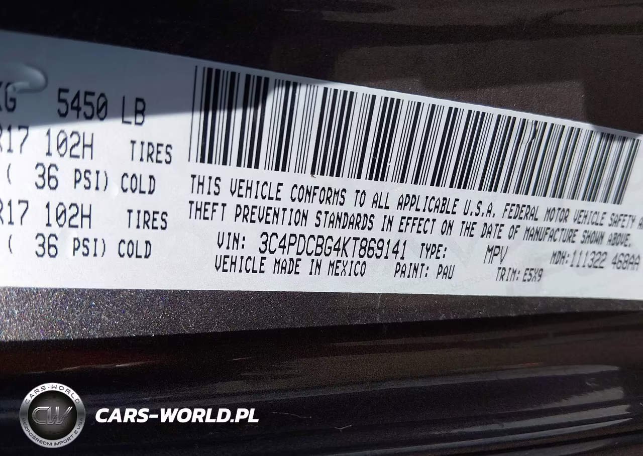 2019 Dodge Journey Se VIN:3C4PDCBG4KT869141 - 9