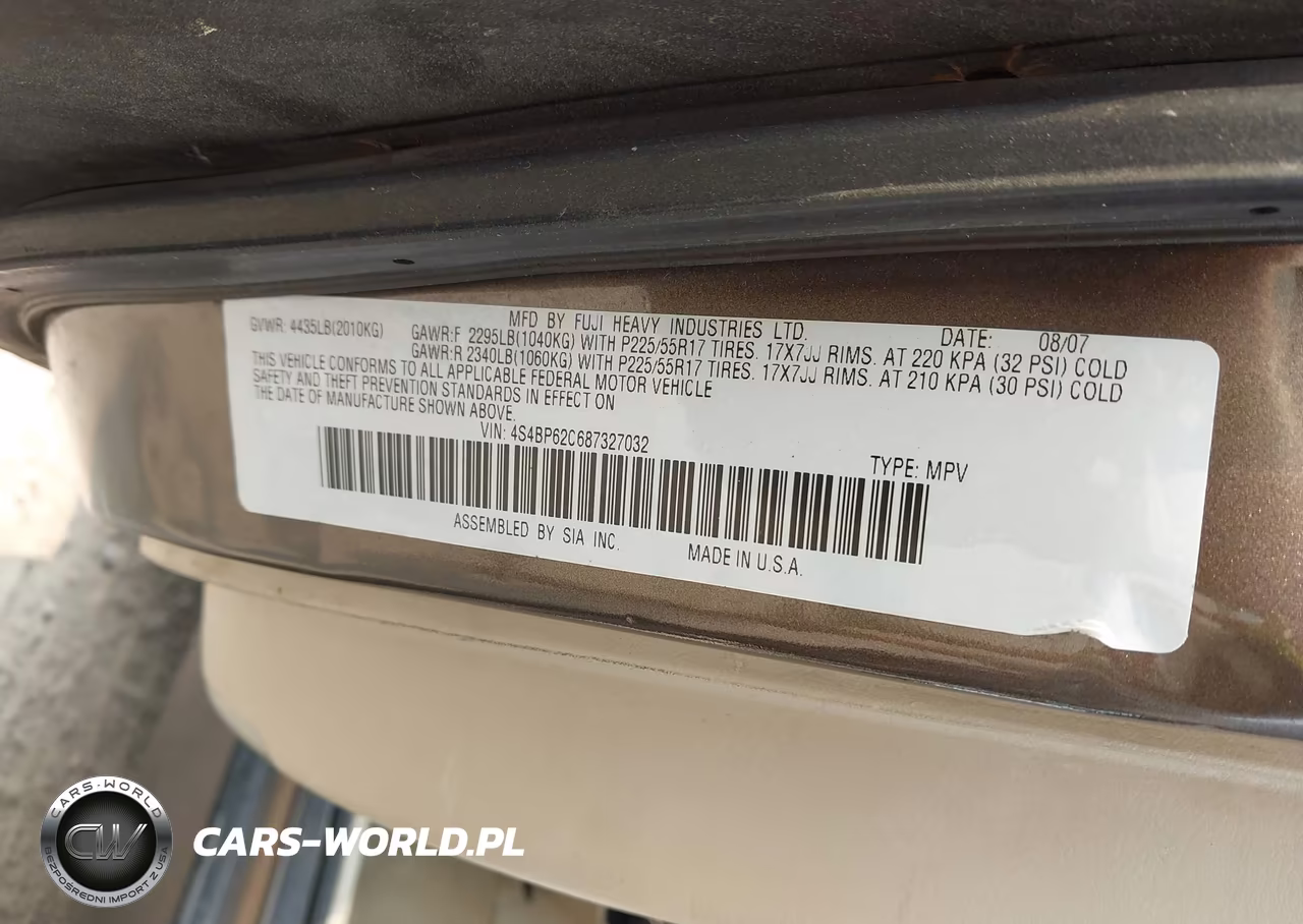 2008 Subaru Outback (Natl) Ltd-Ltd Ll Bean W-Nav-Ltd Ll Bean W-Nav-Vdc-Ltd W-Vdc VIN:4S4BP62C687327032 - 9