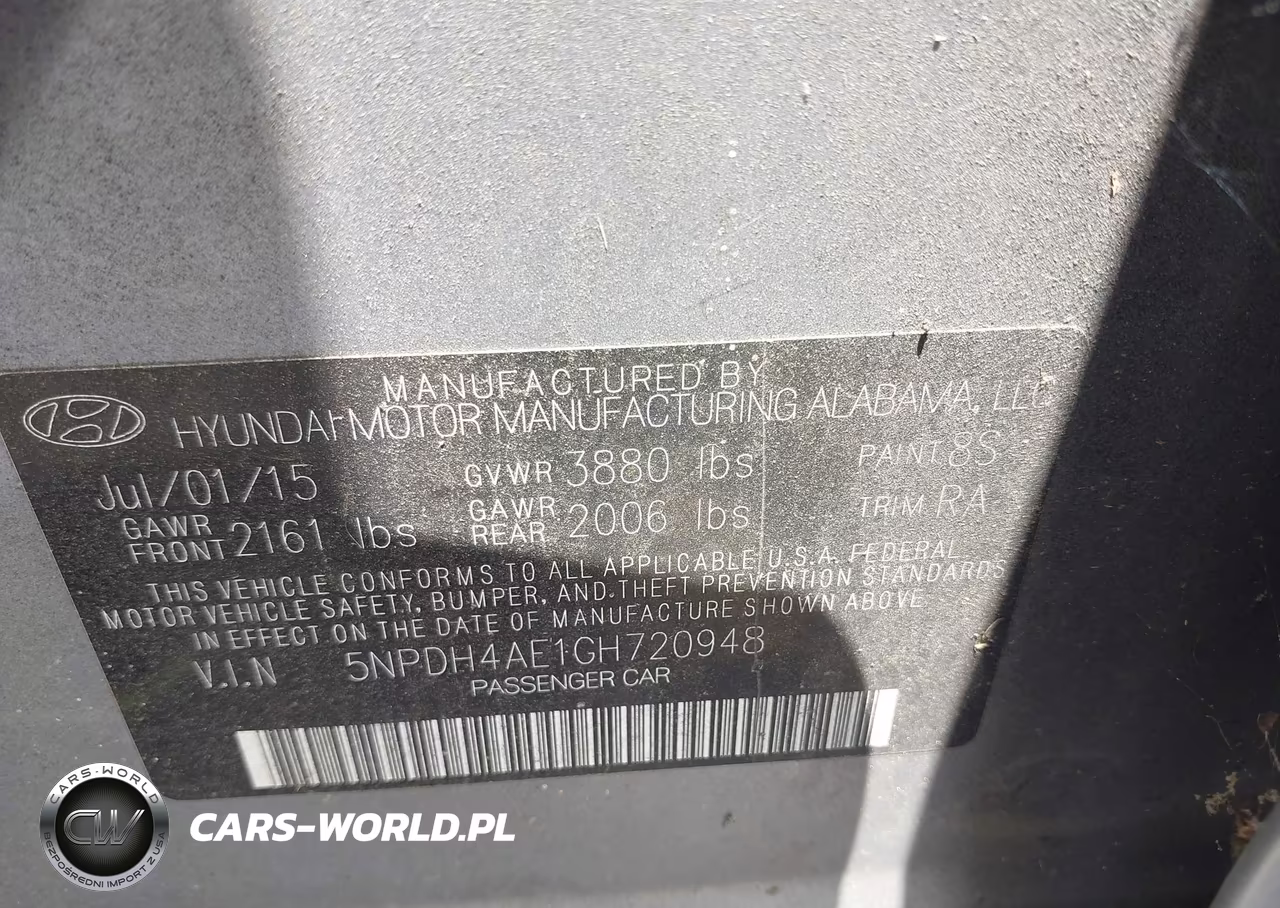 2016 Hyundai Elantra Se VIN:5NPDH4AE1GH720948 - 9
