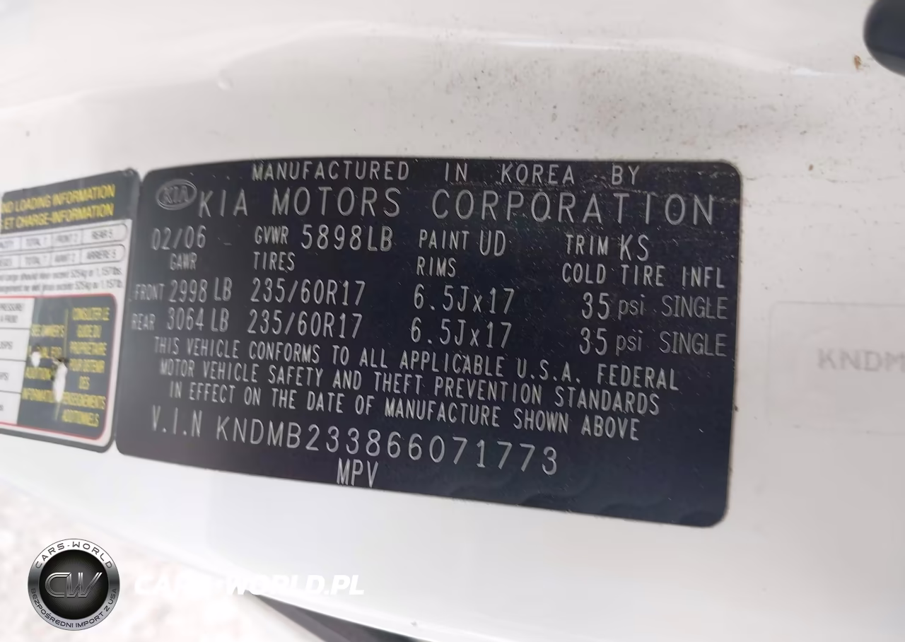 2006 Kia Sedona Ex-Lx VIN:KNDMB233866071773 - 9