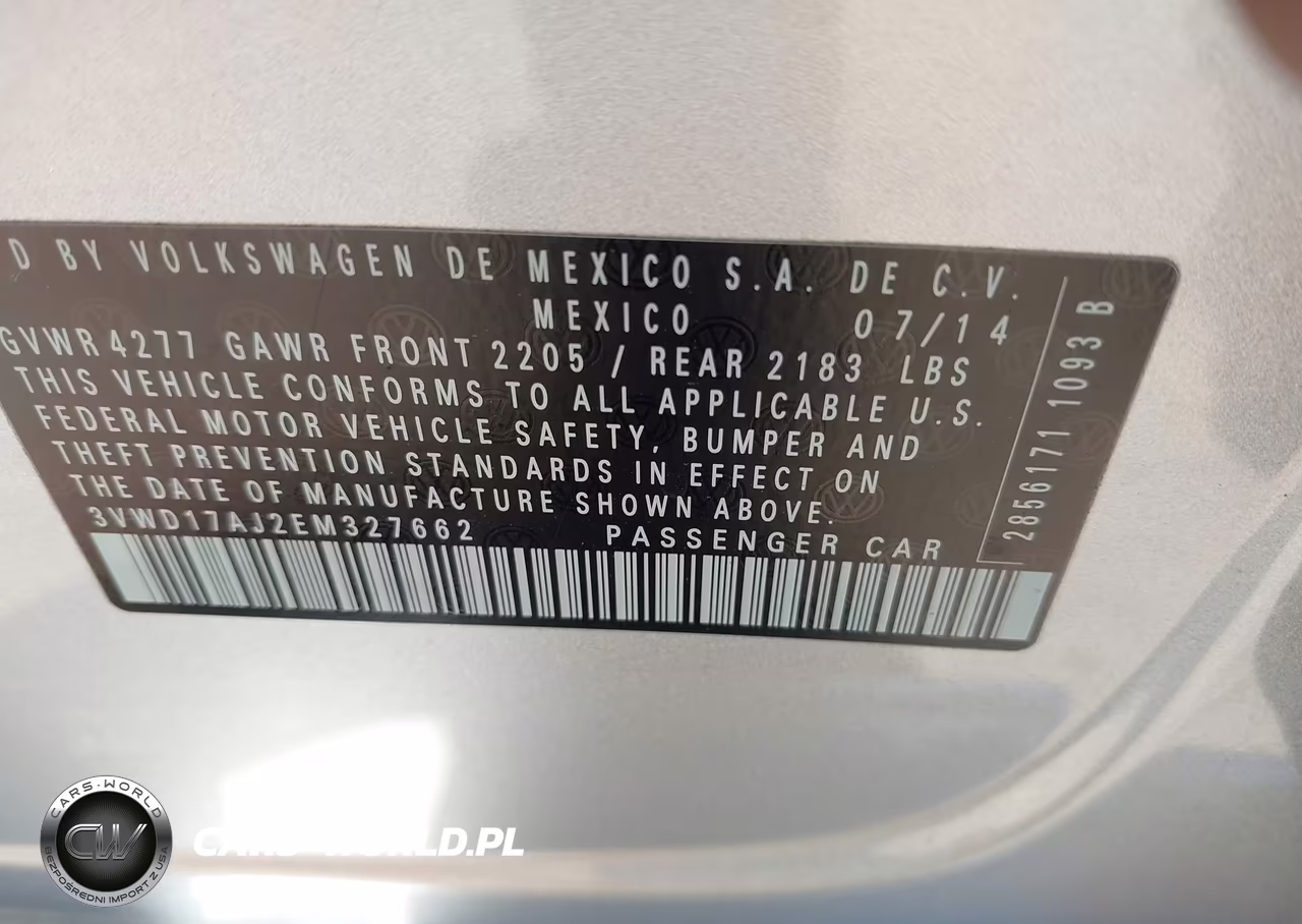 2014 Volkswagen Jetta 1.8T Se VIN:3VWD17AJ2EM327662 - 9