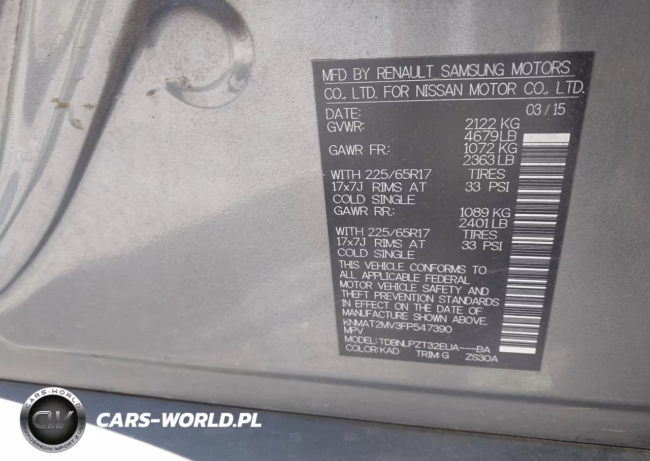 2015 Nissan Rogue S VIN:KNMAT2MV3FP547390 - 9