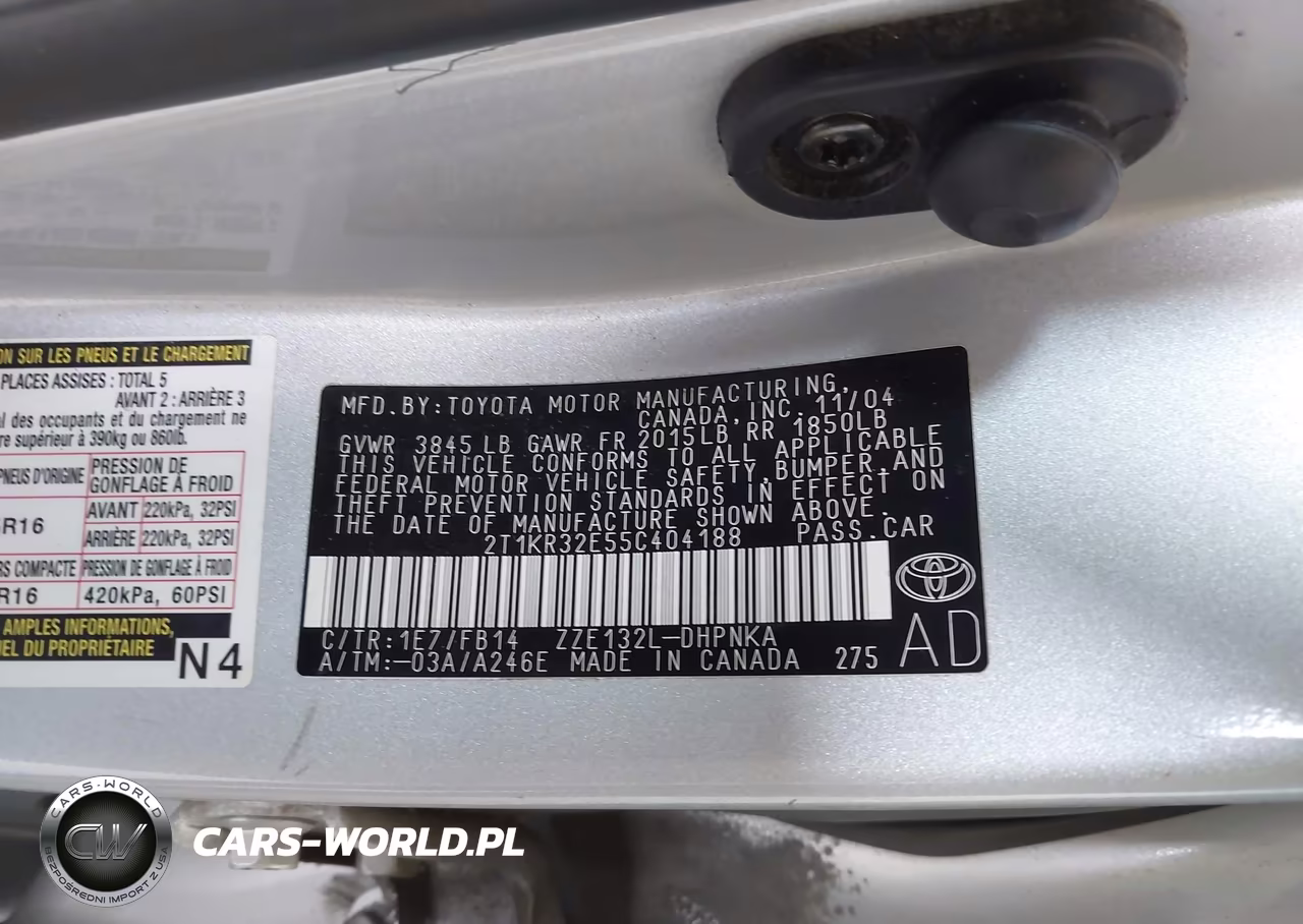 2005 Toyota Matrix Xr VIN:2T1KR32E55C404188 - 9
