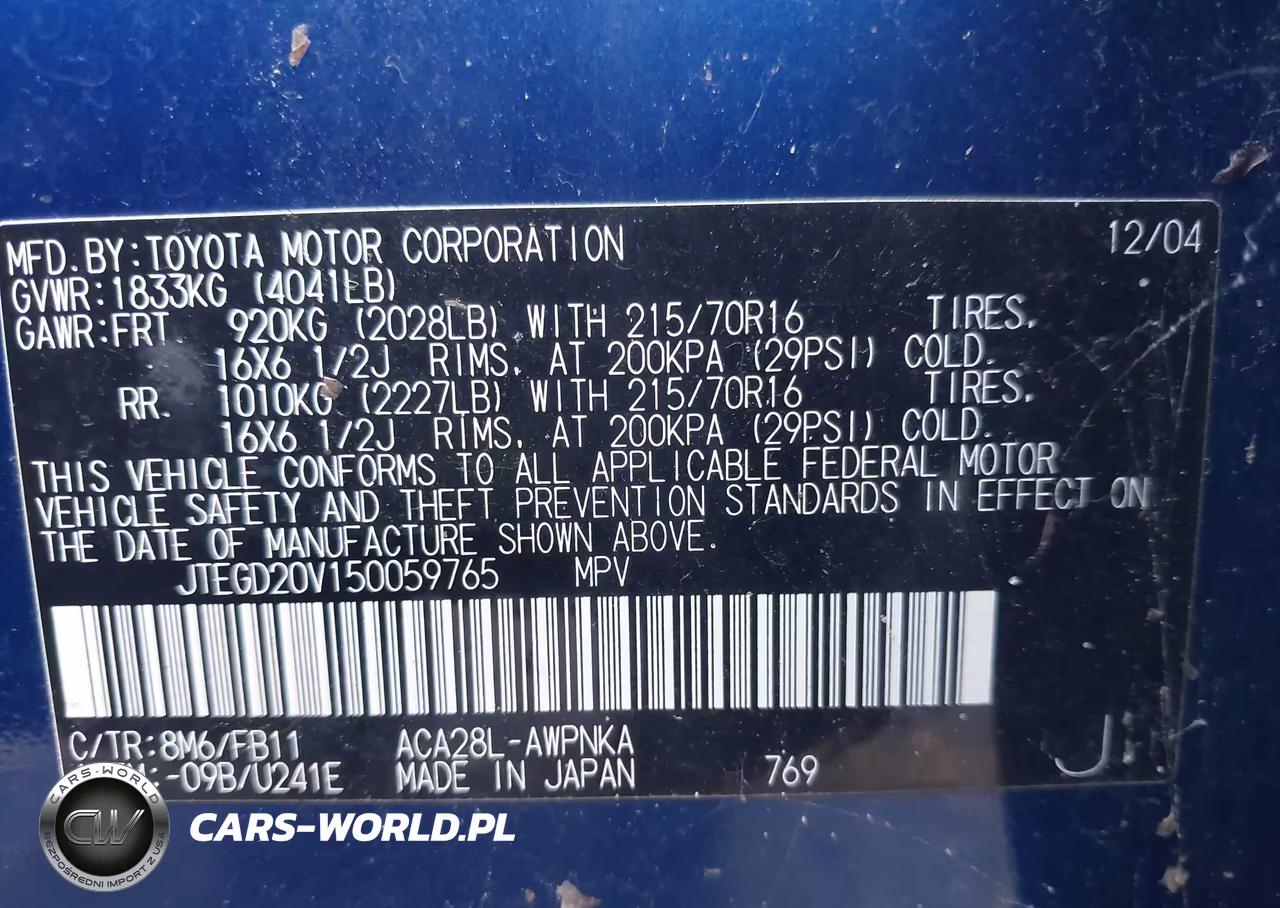 2005 Toyota Rav4 VIN:JTEGD20V150059765 - 9