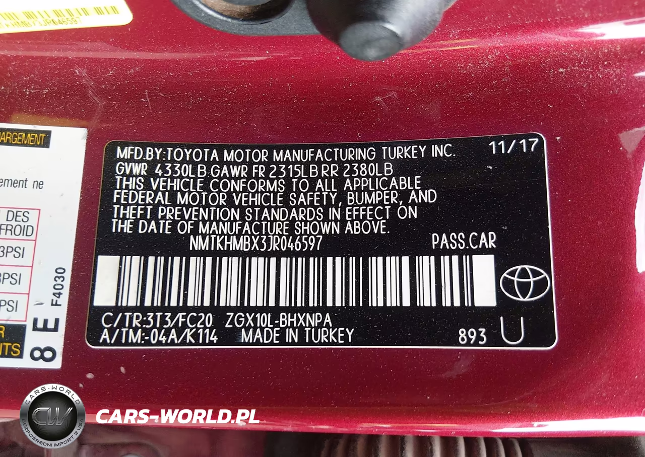 2018 Toyota C-Hr Xle VIN:NMTKHMBX3JR046597 - 9