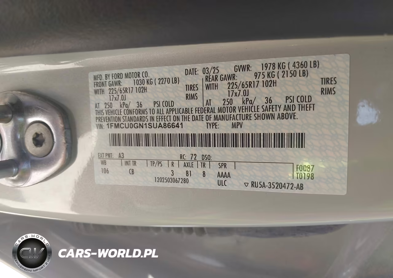 2025 Ford Escape Active VIN:1FMCU0GN1SUA86641 - 9