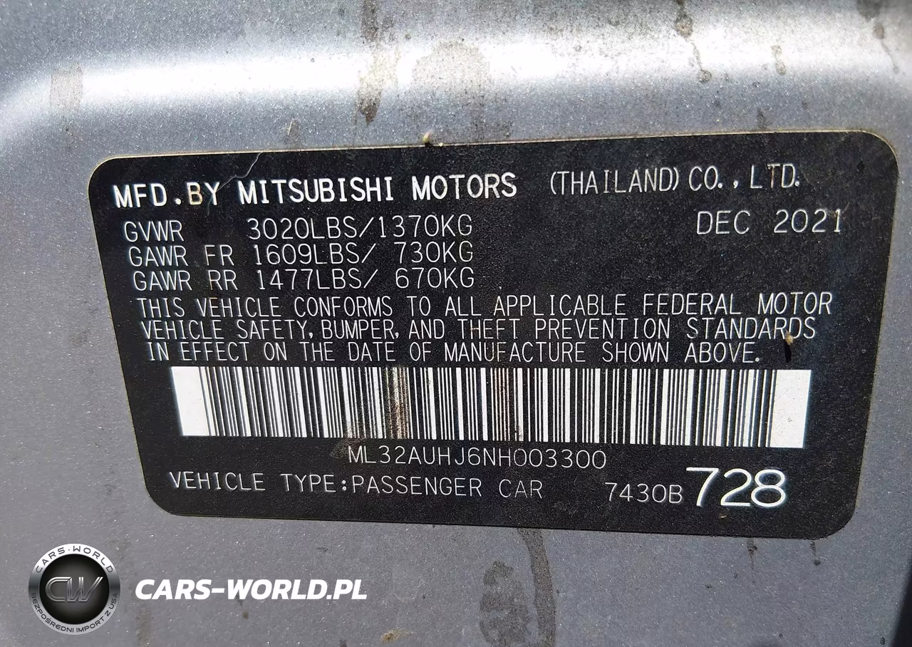 2022 Mitsubishi Mirage Es-Le VIN:ML32AUHJ6NH003300 - 9