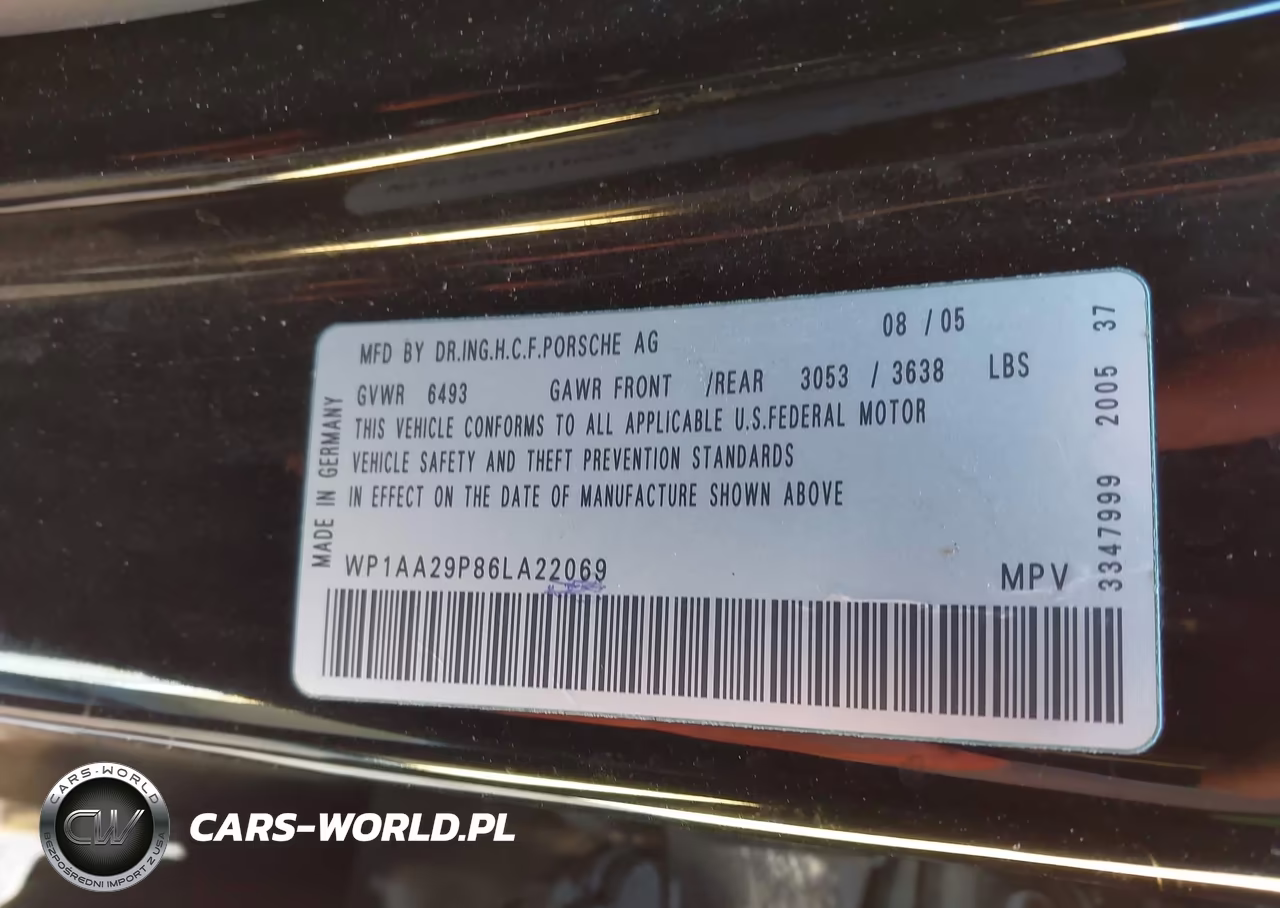 2006 Porsche Cayenne VIN:WP1AA29P86LA22069 - 9