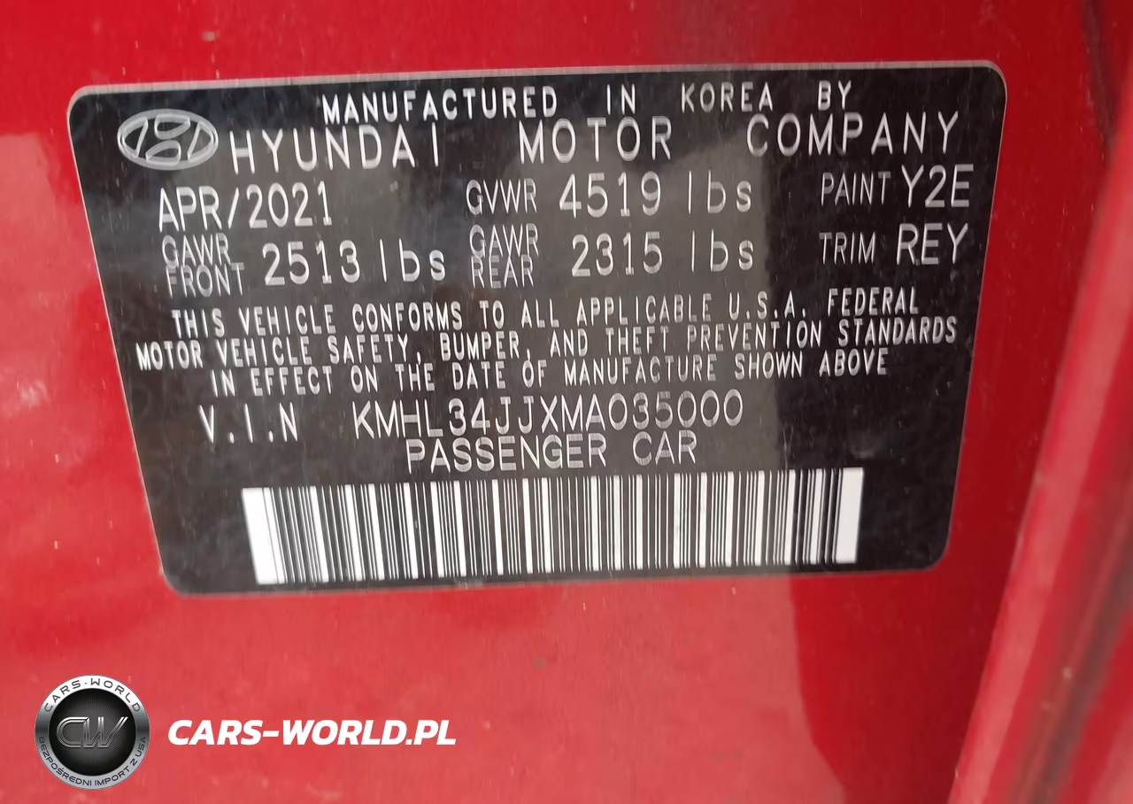 2021 Hyundai Sonata Sel VIN:KMHL34JJXMA035000 - 9