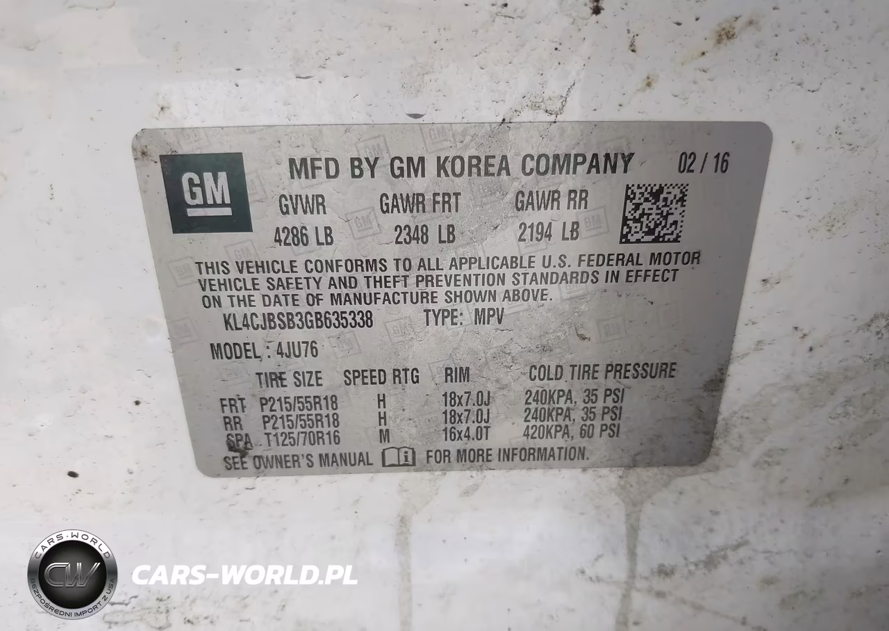 2016 Buick Encore Convenience VIN:KL4CJBSB3GB635338 - 9