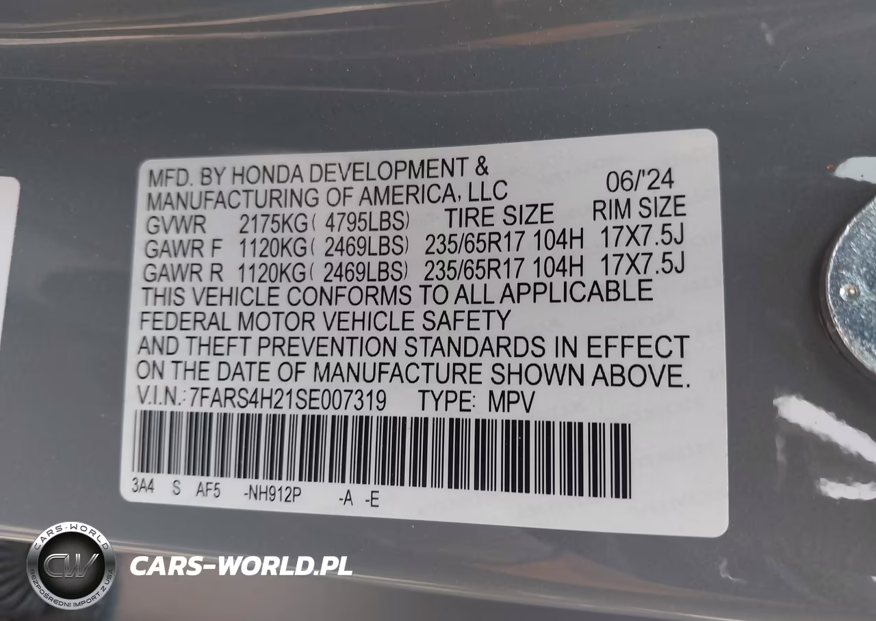 2025 Honda Cr-V Lx Awd VIN:7FARS4H21SE007319 - 9