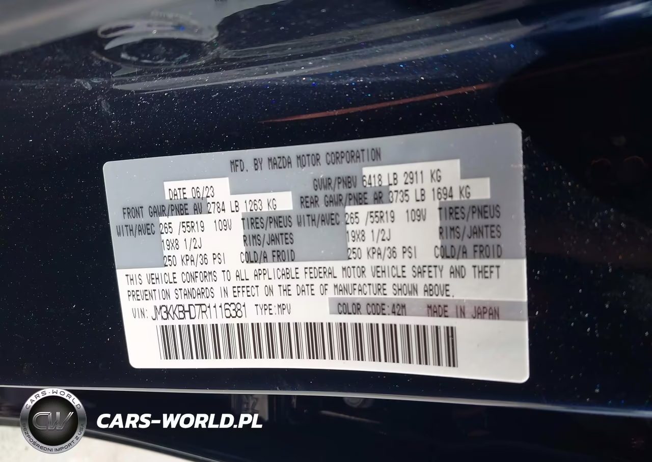 2024 Mazda Cx-90 3.3 Turbo Preferred VIN:JM3KKBHD7R1116381 - 9
