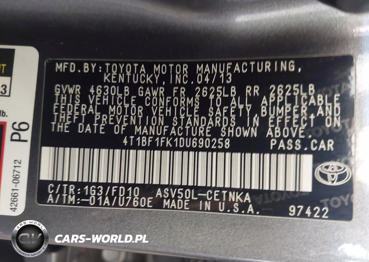2013 Toyota Camry Le VIN:4T1BF1FK1DU690258 - 9