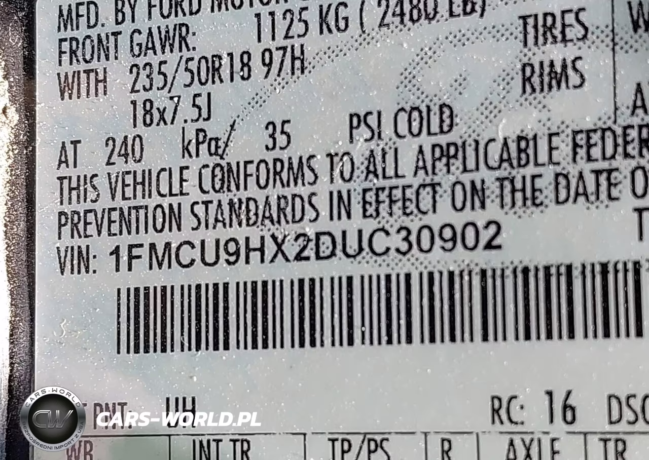 2013 Ford Escape Sel VIN:1FMCU9HX2DUC30902 - 9