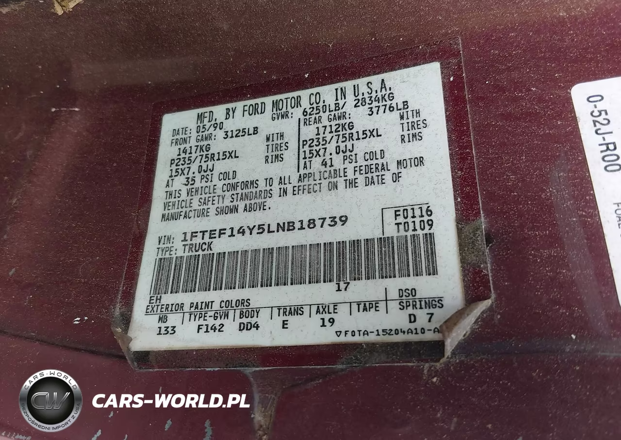 1990 Ford F150 VIN:1FTEF14Y5LNB18739 - 9