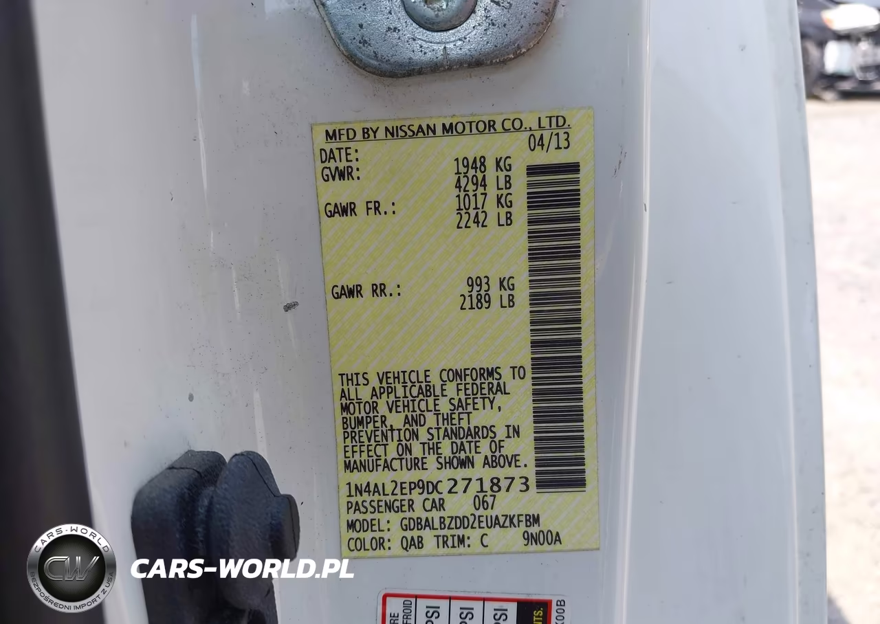 2013 Nissan Altima 2.5 S VIN:1N4AL2EP9DC271873 - 9