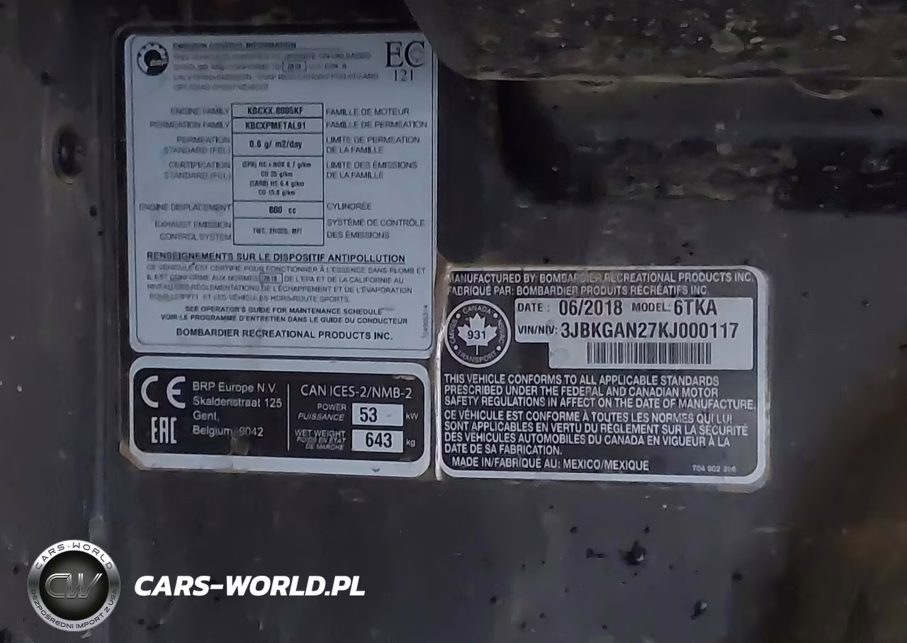 2019 Can-Am Commander 800R-800R Dps VIN:3JBKGAN27KJ000117 - 9