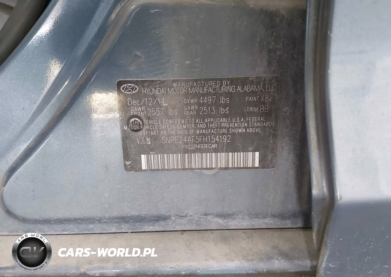 2015 Hyundai Sonata Se VIN:5NPE24AF5FH154192 - 9